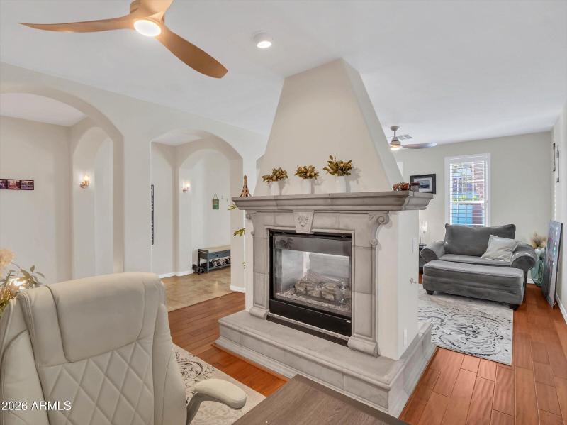 Dual Sided Gas Fireplace