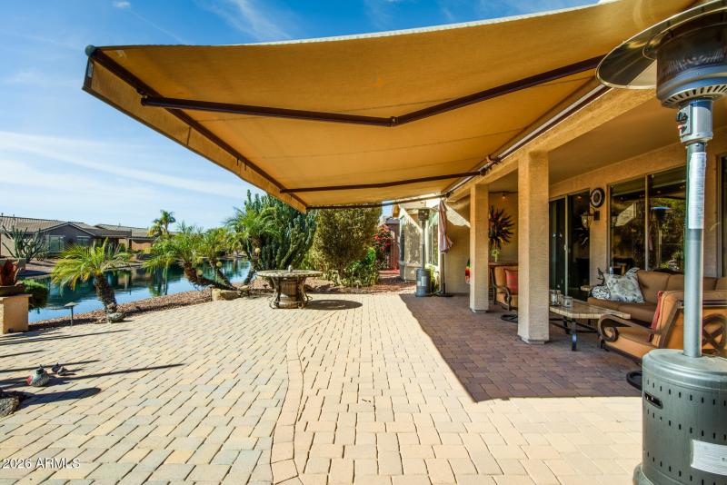 Awning partially extended