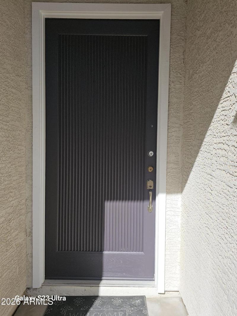 newly painted front door