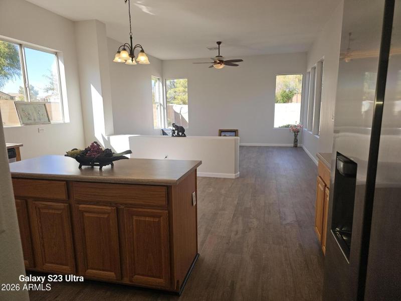 view from the kitchen toward fr