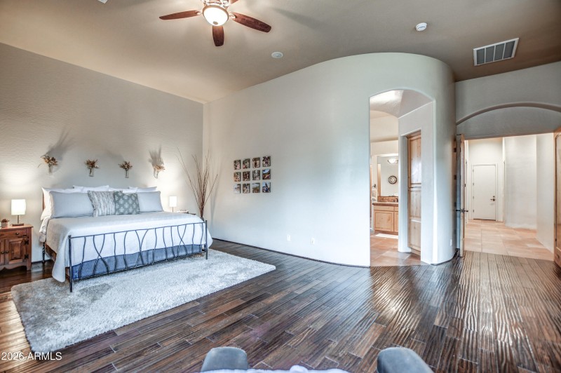 Primary suite and bathroom entry