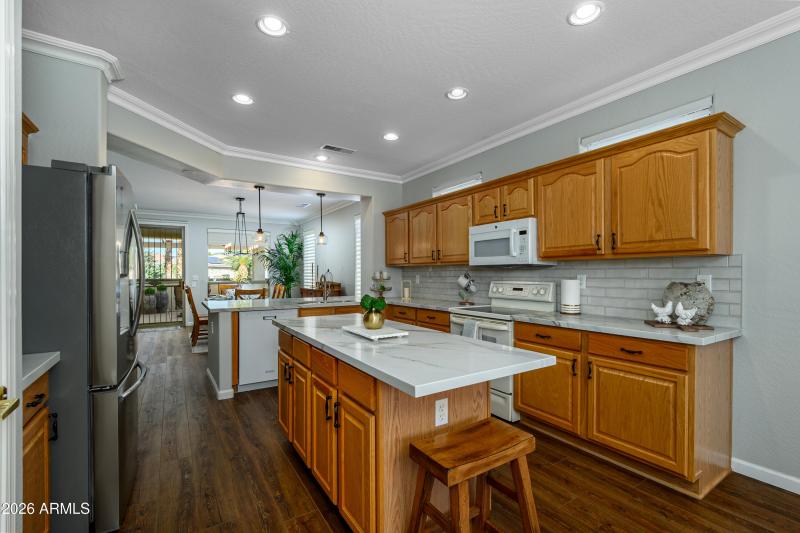 Spacious designer kitchen