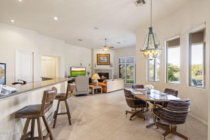 Kitchen and family room area