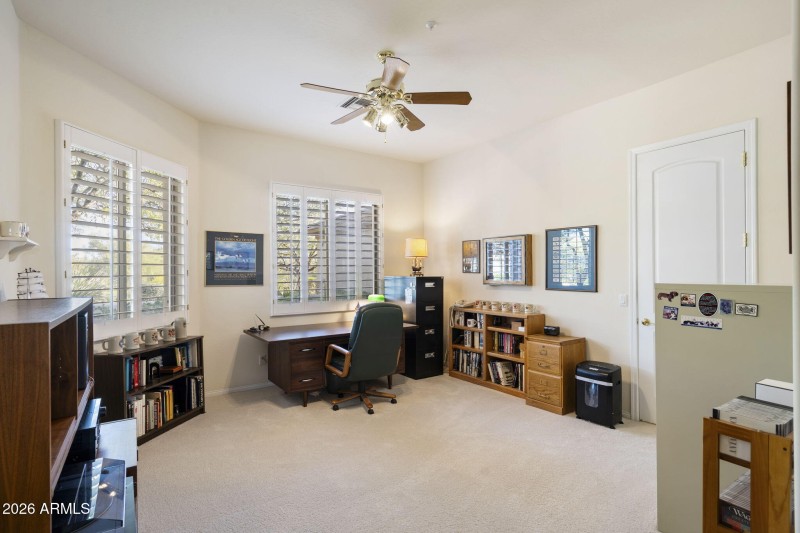 Bedroom #4 currently used as an office