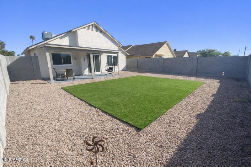 Large backyard