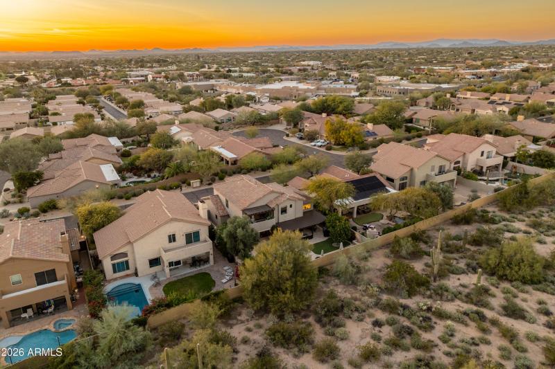 Aerial View at Sunset