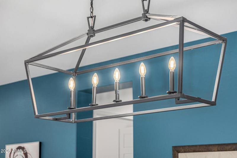 Light fixture above island