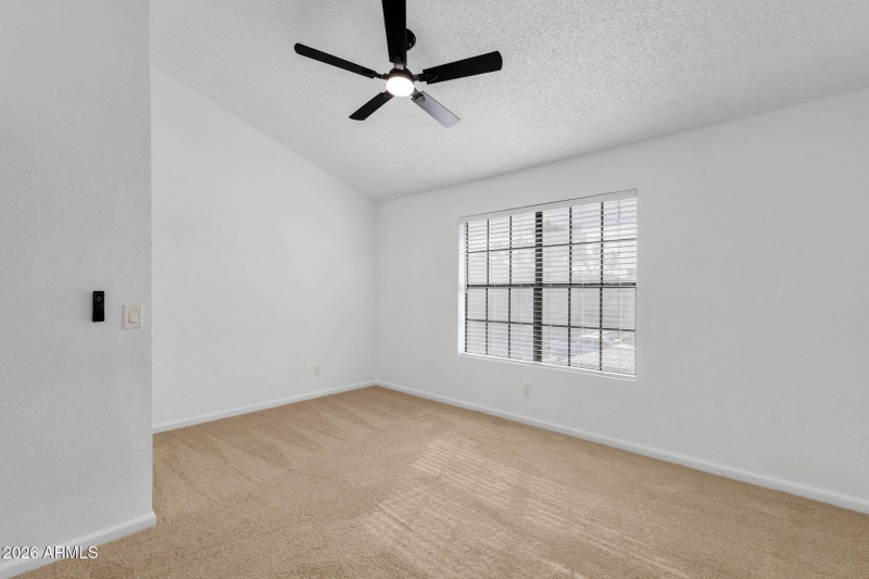 Second master with high vaulted ceilings