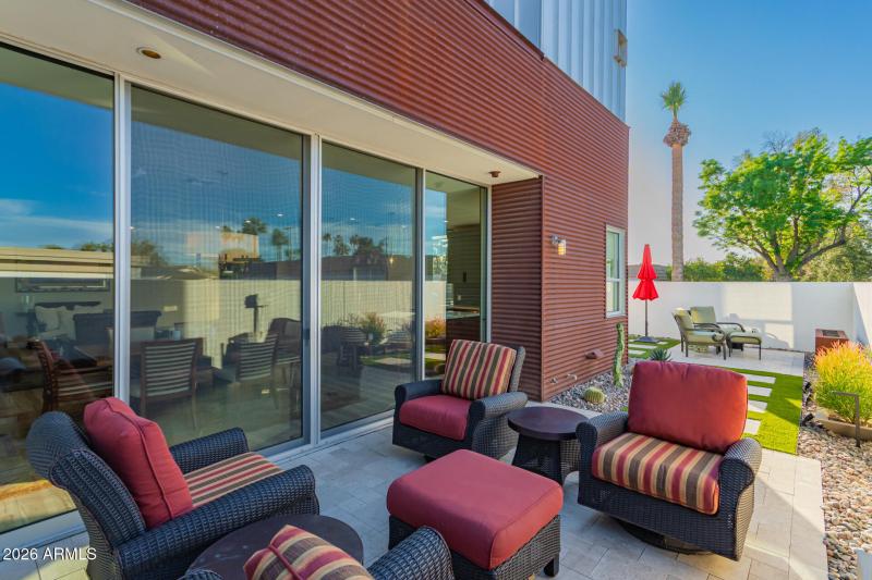 Backyard sitting area