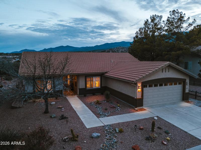 _Front of Home_Night Glow_Drone Shot_