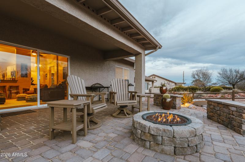 Rear Patio - Firepit and Night Glow