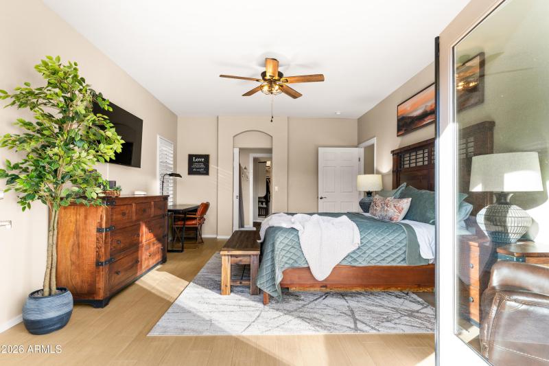 Backyard into Primary Suite