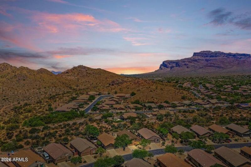 18_Sunset Aerial_Superstition Foothills