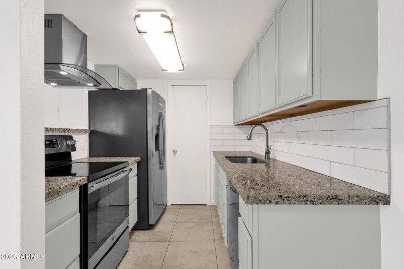 Galley style kitchen