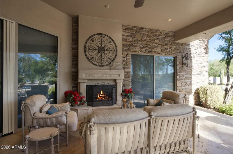 Covered Patio with Fireplace