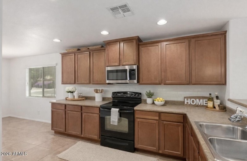 Virtually staged kitchen