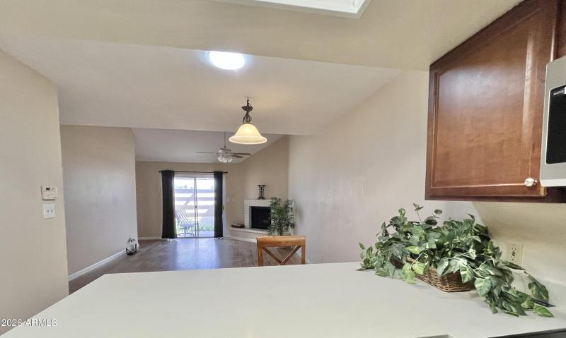 Breakfast Bar and livingroom