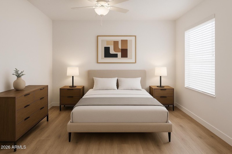 Virtual Staged 2nd Bedroom