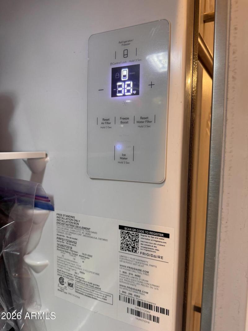 Newer refrigerator included