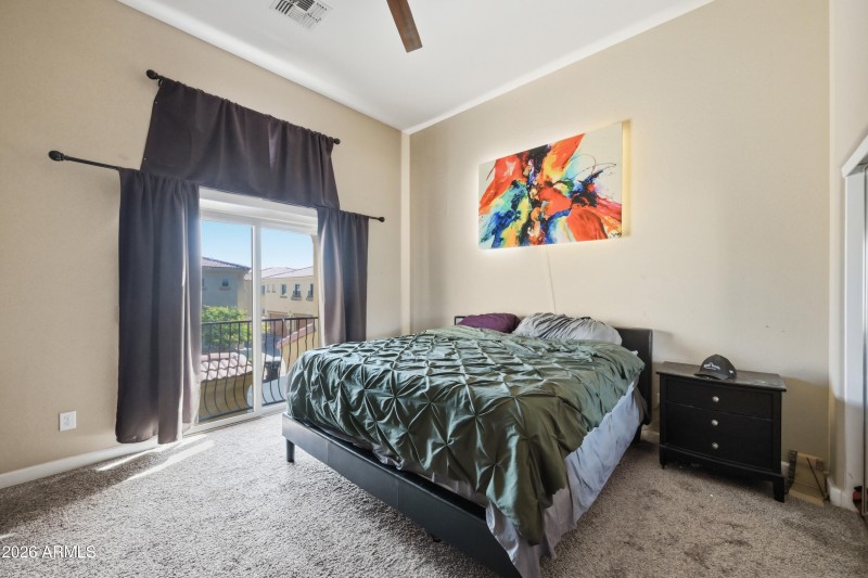 Primary Bedroom, Sliding Door Above Priv