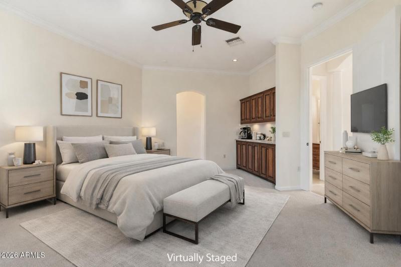 Primary Bedroom - virtually staged