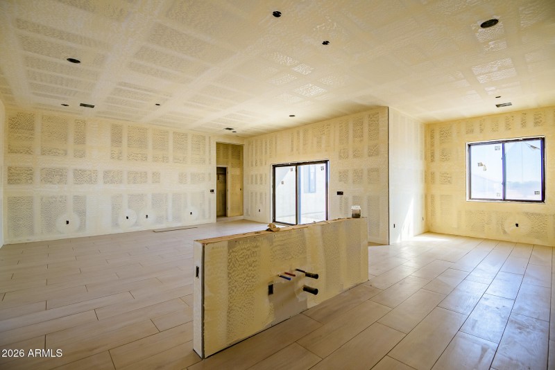 Kitchen looking onto greatroom