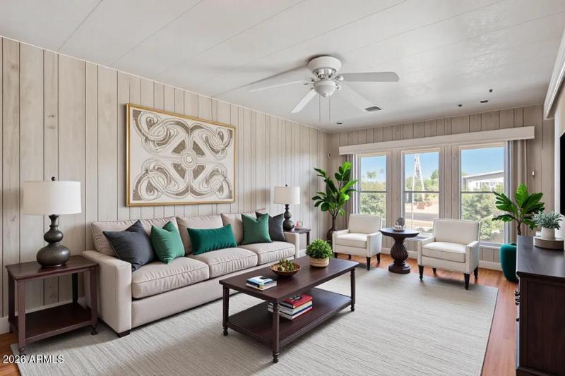 Virtually Staged living room