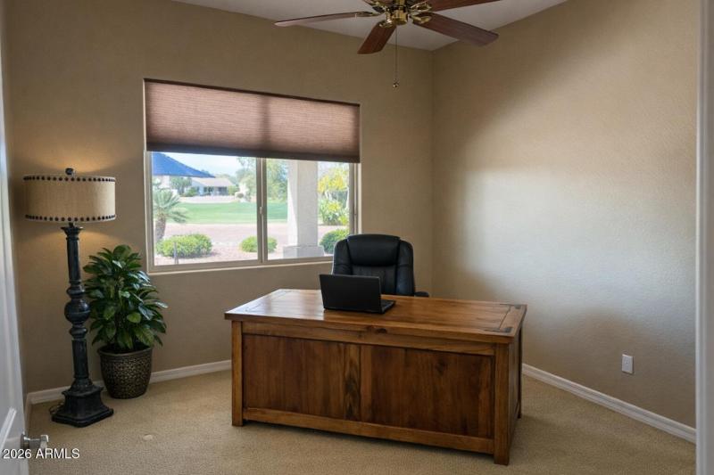 Office with desk cha