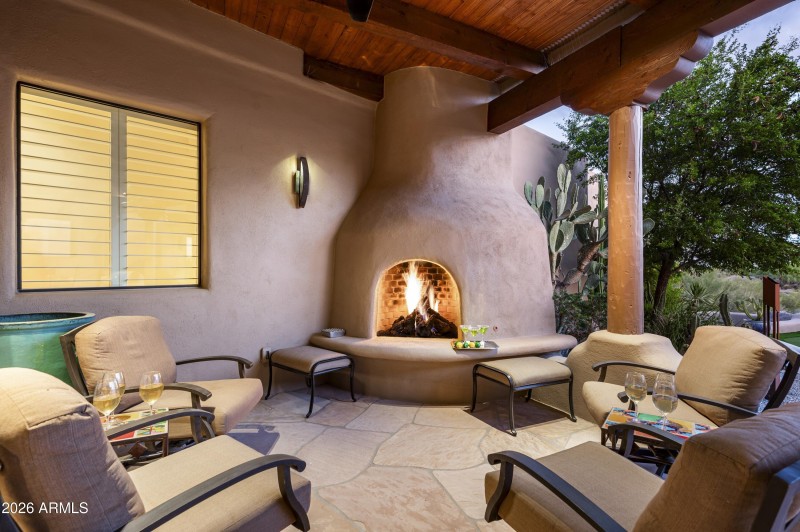 Cozy Patio Fireplace