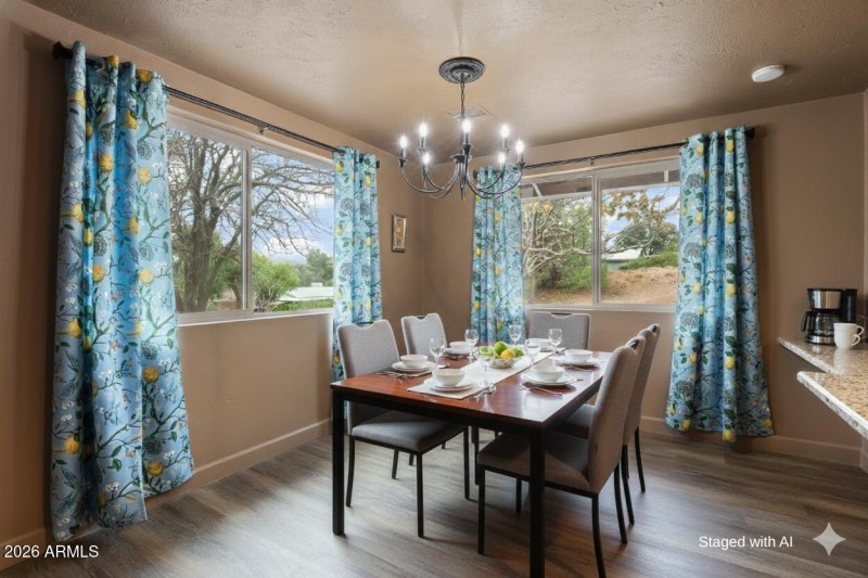 Dining room - AI staged