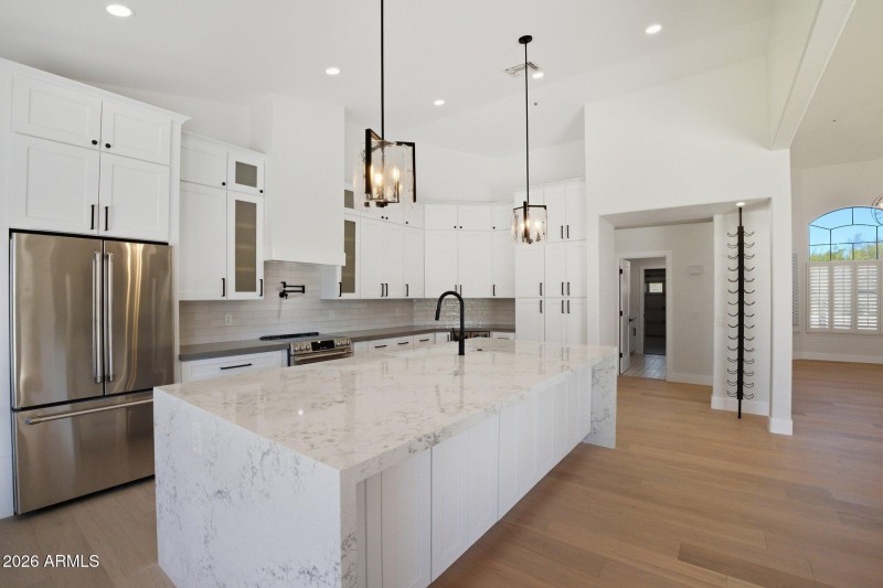 Kitchen Flowing into Dining Room