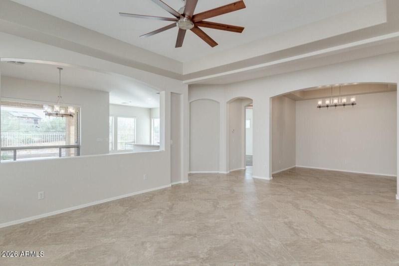 Living Room to family Room & dining