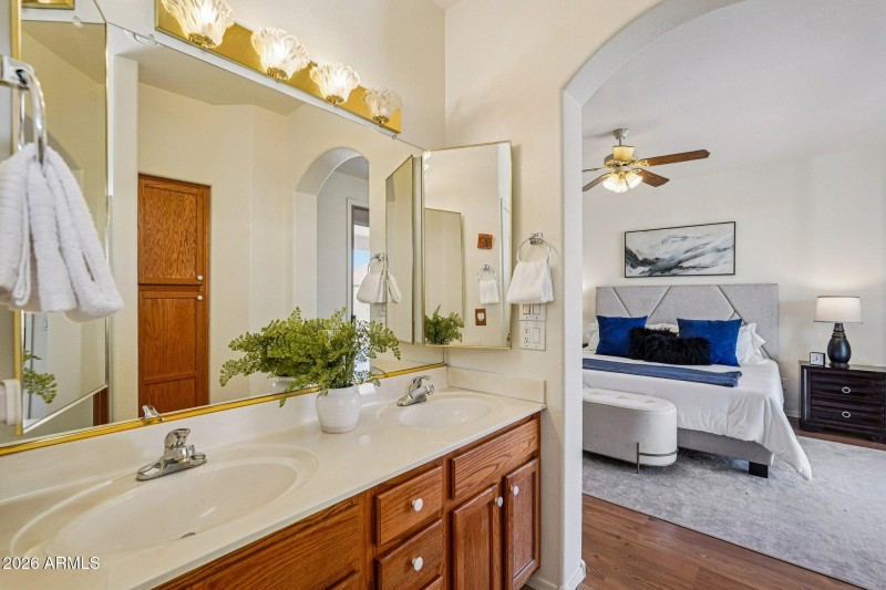 Master bath view to Bedroom
