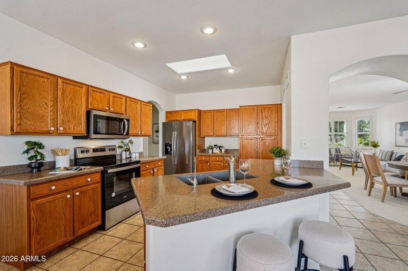 Kitchen view from eating area
