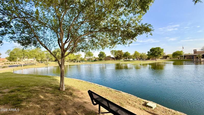 Walking paths with benches