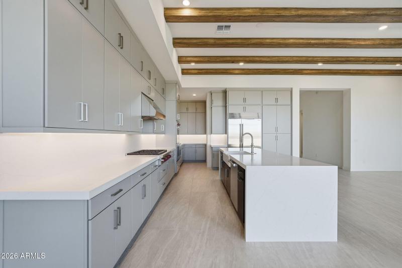 Kitchen W Waterfall Island