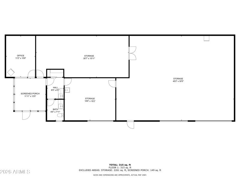Floor Plan W-Measurements 6016 N 57th Av