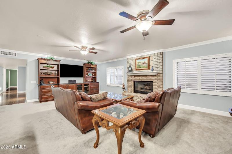 Basement Cozy Fireplace