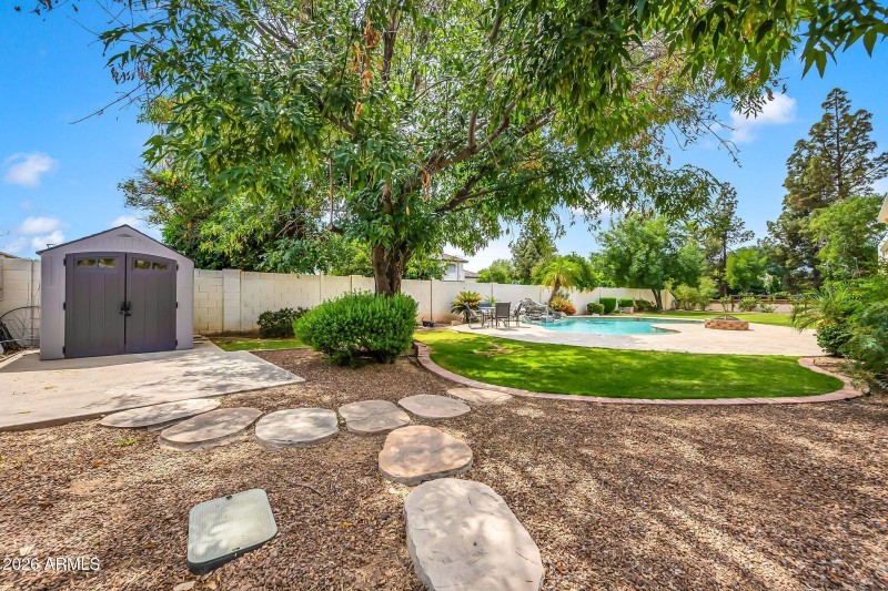 Storage Shed and So Many Shade Trees!
