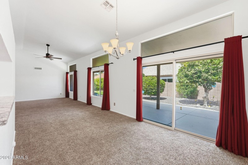 Dining to living area