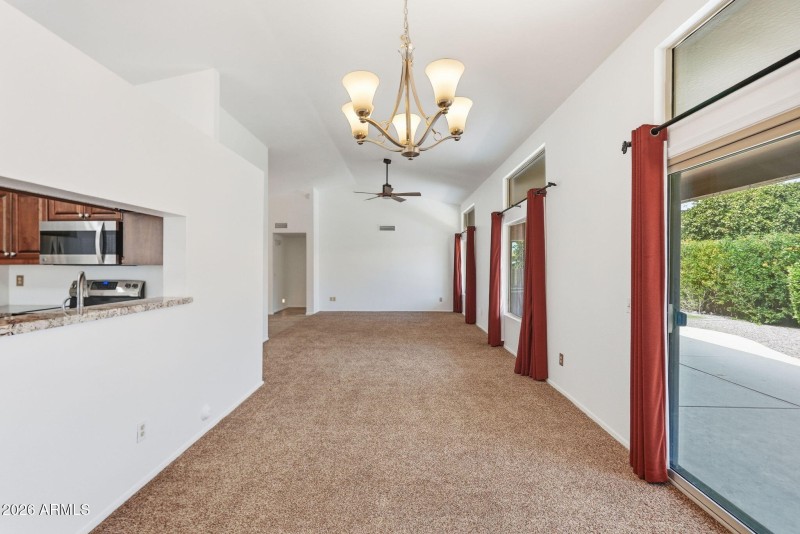 Dining to living area