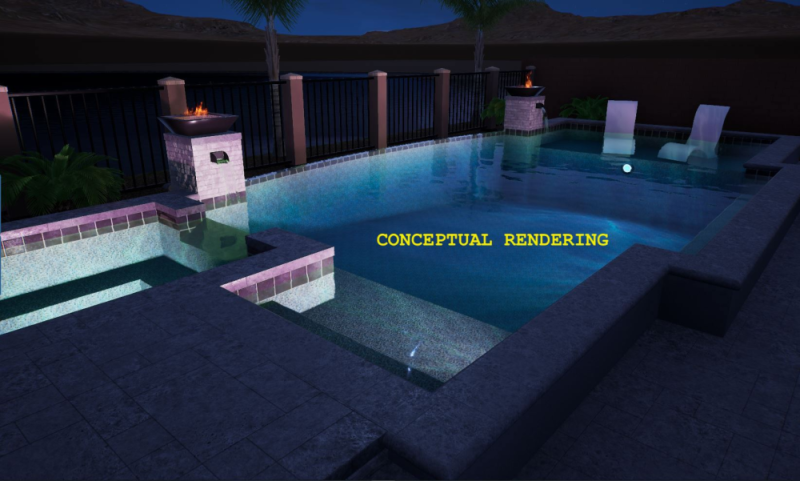 Conceptual Pool/Spa Rendering #5