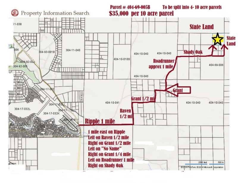 Map with directions