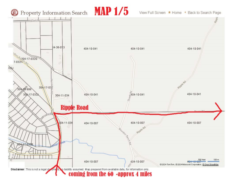 Map with directions 1/5